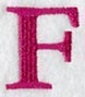 Garamond Letter F (3 Inch)