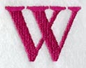 Garamond Letter W (3 Inch)