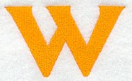 Goudy Sans Lower Case Letter w (3 Inch)