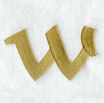 Olivia Lower Case Letter w (3 Inch)