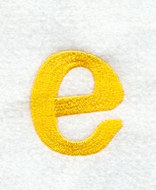 Impress Lower Case Letter e (3 Inch)