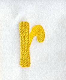Impress Lower Case Letter r (3 Inch)