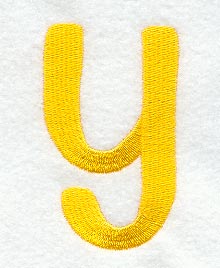 Impress Lower Case Letter y (3 Inch)