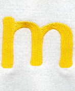 Impress Lower Case Letter m (3 Inch)