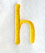 Impress Lower Case Letter h (3 Inch)