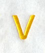 Impress Lower Case Letter v (3 Inch)