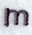 Impress Lower Case Letter m (3 Inch)