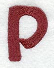 Hobo Lower Case Letter p (3 Inch)
