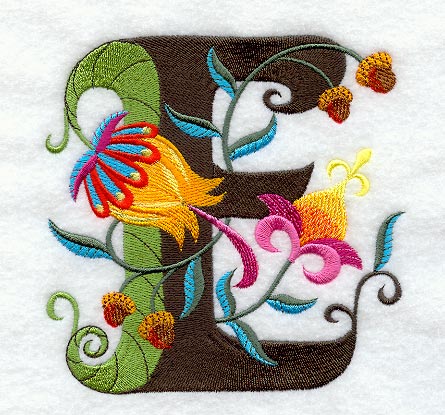 Jacobean Letter E (5 Inch)