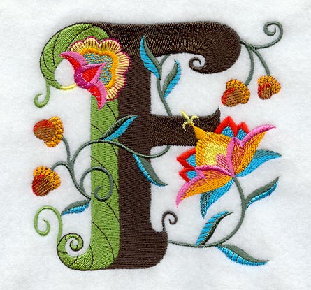 Jacobean Letter F (5 Inch)