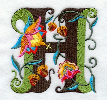 Jacobean Letter H (5 Inch)