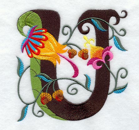 Jacobean Letter U (5 Inch)