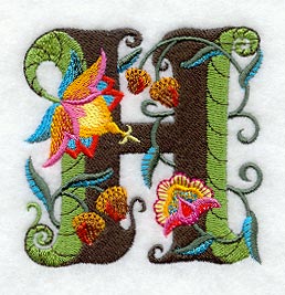 Jacobean Letter H (5 Inch)