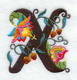 Jacobean Letter X (5 Inch)