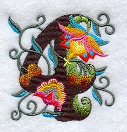 Jacobean Number 4 (5 Inch)