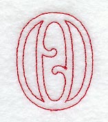 Majestic Number 0 (Redwork) - 5 Inch