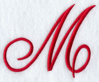 Monogram Script Letter M - 4 Inch
