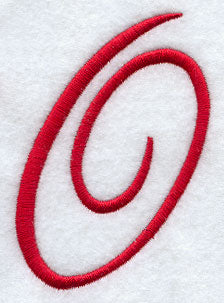 Monogram Script Letter O - 4 Inch