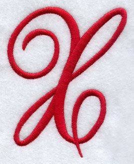 Monogram Script Letter X - 4 Inch