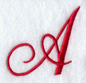 Monogram Script Letter A - 4 Inch