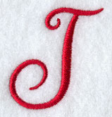 Monogram Script Letter J - 4 Inch