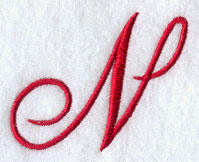Monogram Script Letter N - 4 Inch