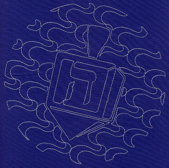 Dreidel Sashiko Square - Hei