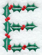 Holly Letter E (3 inch)