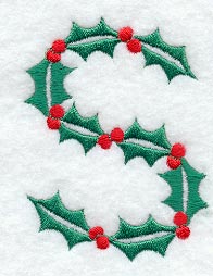 Holly Letter S (3 inch)