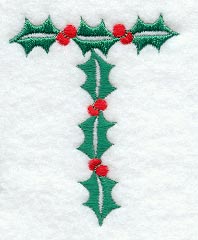 Holly Letter T (3 inch)