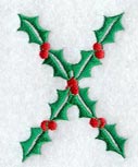 Holly Letter X (3 inch)