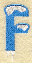 Frosty Letter F (3 Inch)