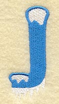 Frosty Letter J (3 Inch)
