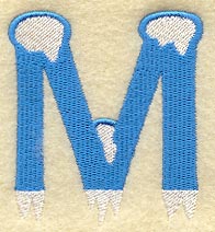 Frosty Letter M (3 Inch)