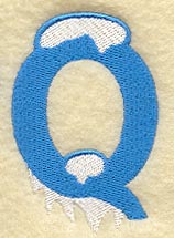 Frosty Letter Q (3 Inch)