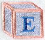 Baby Block Letter E (2 inch)