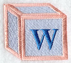 Baby Block Letter W (2 inch)