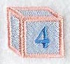 Baby Block Number 4 (2 inch)