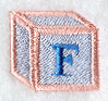 Baby Block Letter F (2 inch)
