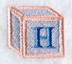 Baby Block Letter H (2 inch)