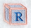 Baby Block Letter R (2 inch)