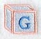 Baby Block Letter G (2 inch)