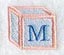 Baby Block Letter M (2 inch)