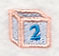 Baby Block Number 2 (2 inch)
