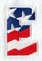 Stars and Stripes Letter E (3 Inch)