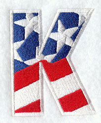 Stars and Stripes Letter K (3 Inch)