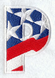 Stars and Stripes Letter P (3 Inch)
