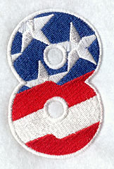 Stars and Stripes Number 8 (3 Inch)