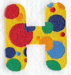 Polka Dot Letter H (3 inch)