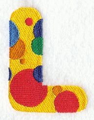 Polka Dot Letter L (3 inch)
